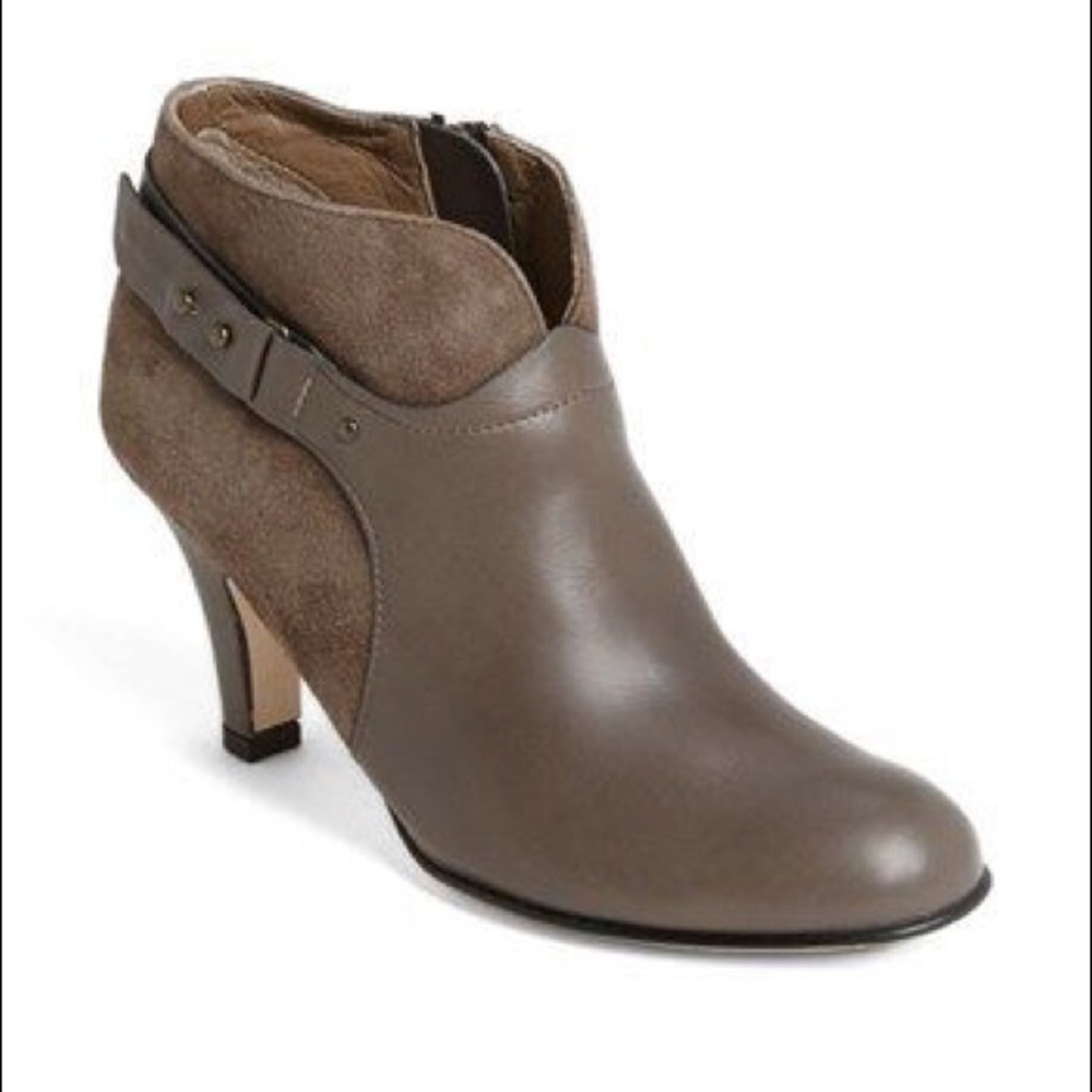 Anyi Lu Vanessa Leather and Suede Ankle Booties
